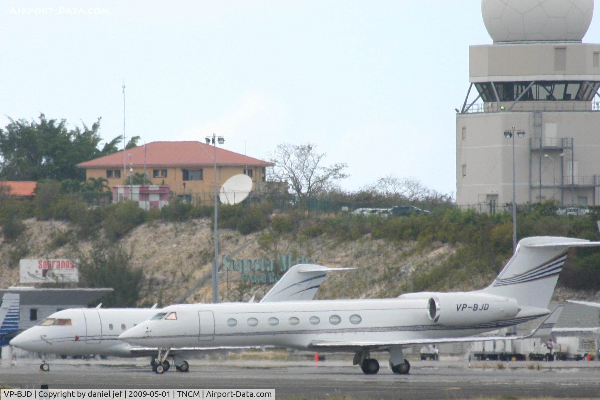 VP-BJD, 2005 Gulfstream Aerospace GV-SP (G550) C/N 5064, park at the  tncm ramp