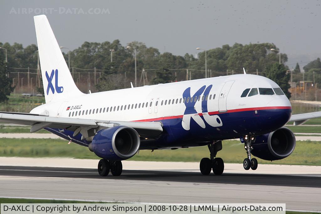 D-AXLC, 2001 Airbus A320-214 C/N 1564, Departing Malta.