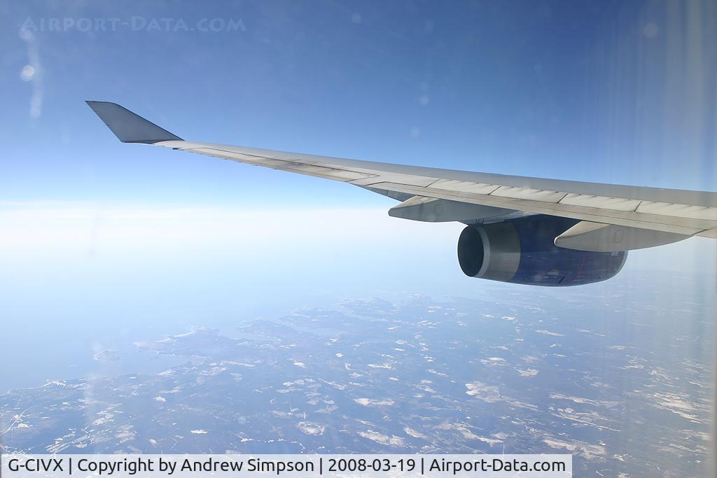 G-CIVX, 1998 Boeing 747-436 C/N 28852, The view out of the windon on the way to New York.