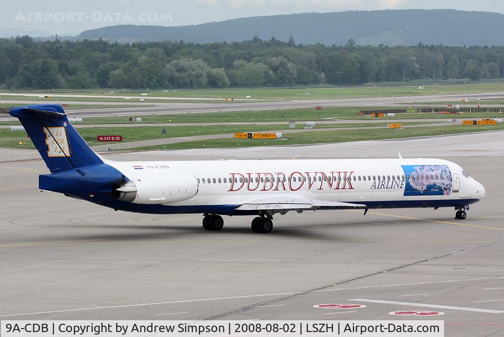 9A-CDB, 1991 McDonnell Douglas MD-83 (DC-9-83) C/N 49986, At Zurich.