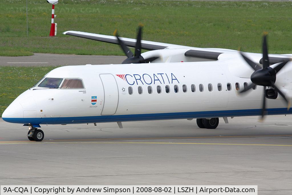 9A-CQA, 2008 De Havilland Canada DHC-8-402Q Dash 8 C/N 4205, At Zurich.