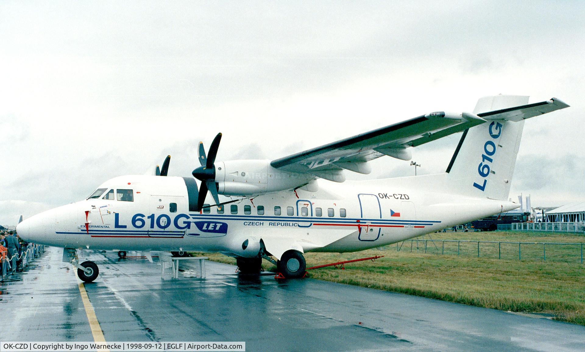 OK-CZD, 1997 Let L-610G Ayres 7000 C/N 0301, Let L-610G at Farnborough International 1998