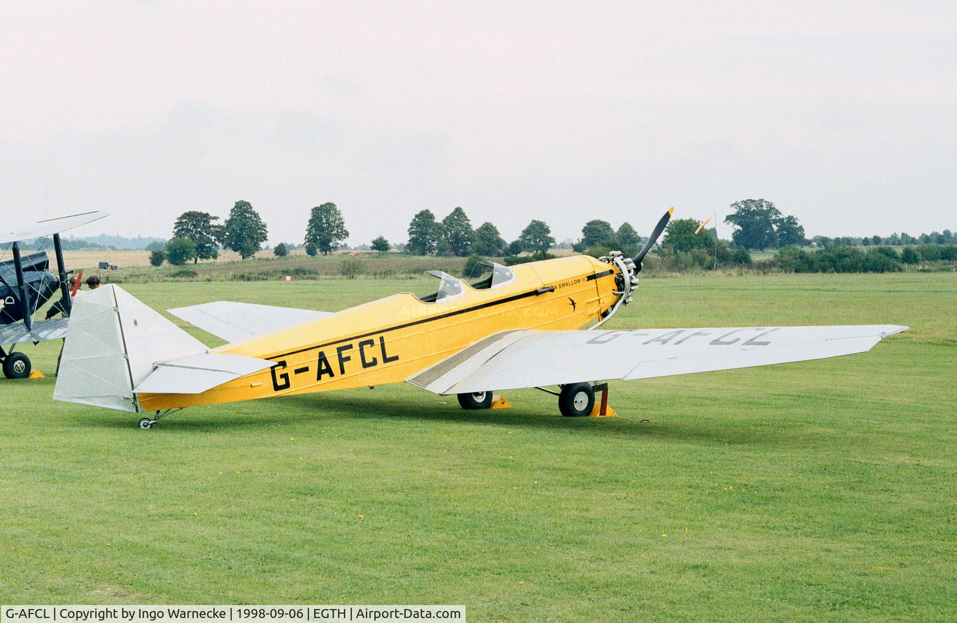 G-AFCL, 1937 British Aircraft Manufacturing Company Ltd BA Swallow 2 C/N 462, BA Swallow 2 at the 1998 Shuttleworth Pageant