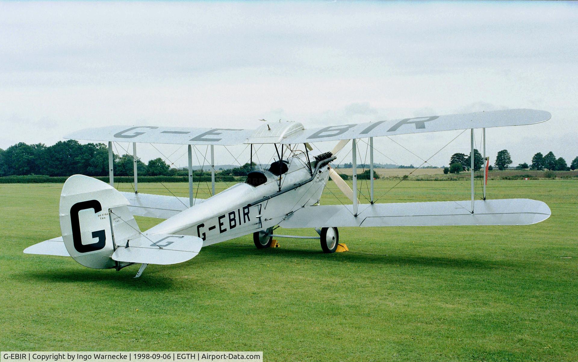 G-EBIR, 1924 De Havilland DH.51Moth C/N 102, De Havilland D.H.51 of the Shuttleworth Collection at the 1998 Shuttleworth Pageant