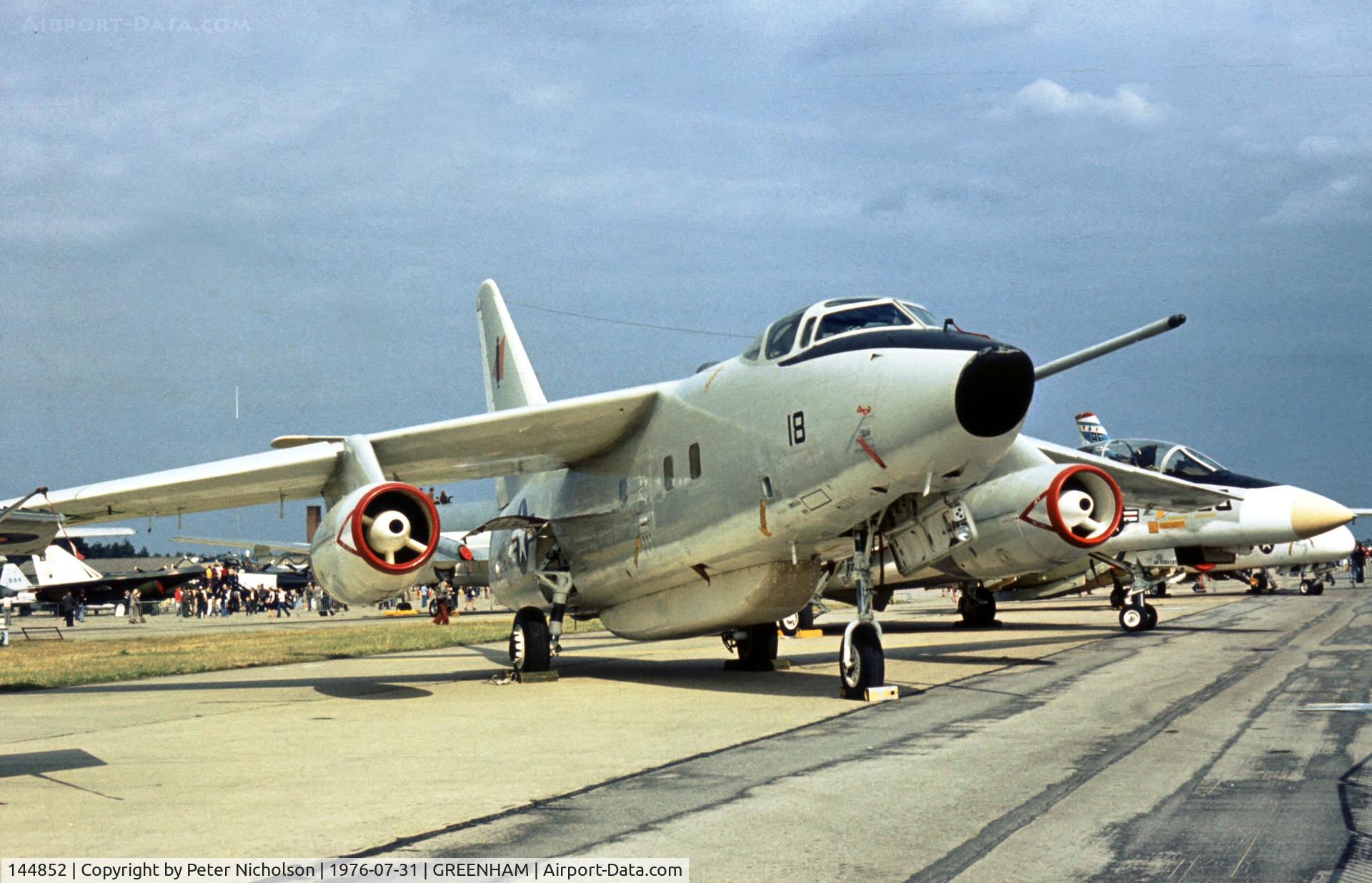 144852, Douglas EA-3B Skywarrior C/N 12098, EA-3B Skywarrior of VQ-2 at the 1976 Intnl Air Tattoo at RAF Greenham Common.