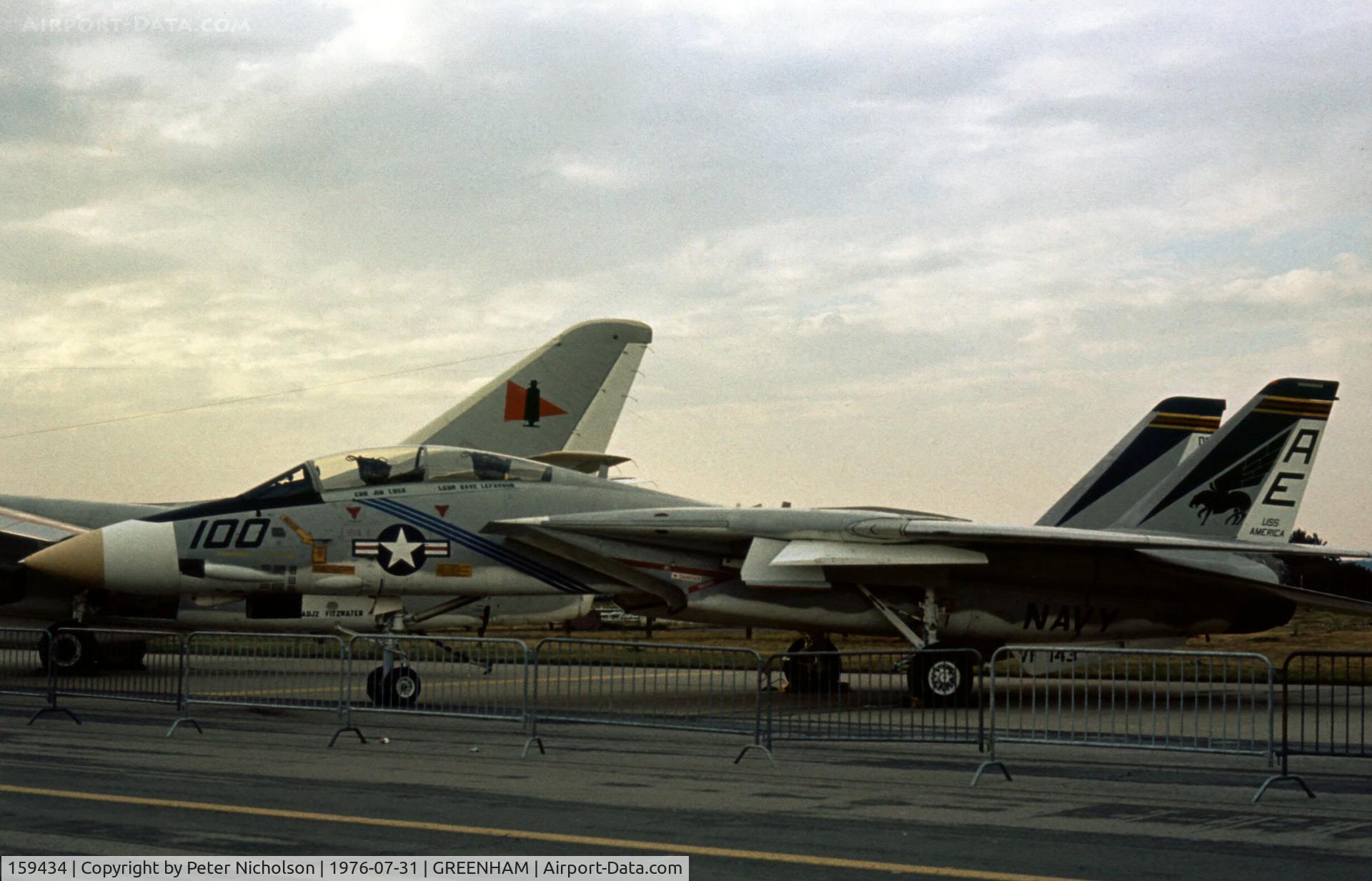 159434, Grumman F-14A Tomcat C/N 100, F-14A Tomcat of VF-143 at the 1976 Intnl Air Tattoo at RAF Greenham Common.