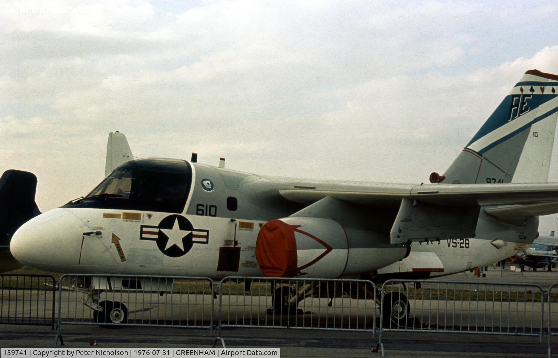 159741, Lockheed S-3A Viking C/N 394A-1070, S-3A Viking of VS-28 at the 1976 Intnl Air Tattoo at RAF Greenham Common.