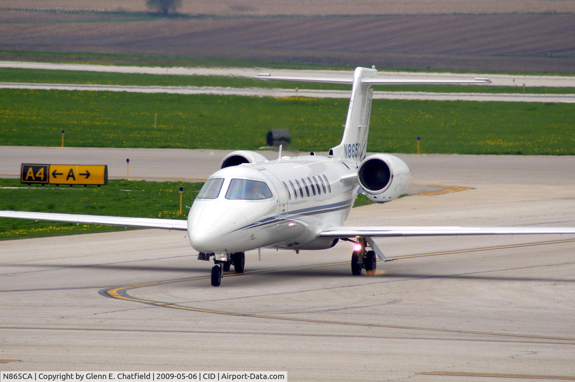 N865CA, 2001 Learjet 45 C/N 45-193, On Alpha 4 after landing Runway 9