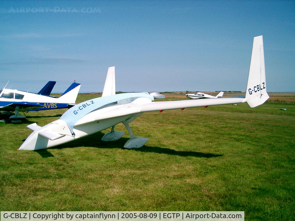 G-CBLZ, 1988 Rutan Long-EZ C/N 1046, Visited Perranporth airfield for a few hours then departed.