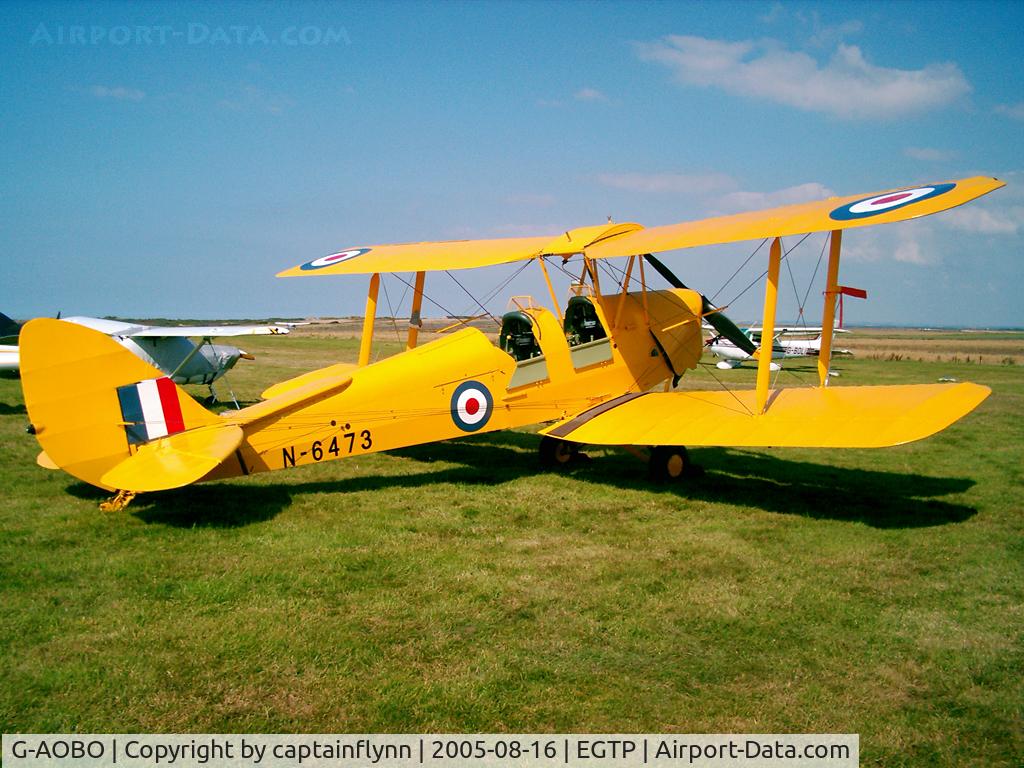 G-AOBO, 1938 De Havilland DH-82A Tiger Moth II C/N 3810, Lovingly restored to flying condition. Photo just taken after its first flight after C of A being granted.