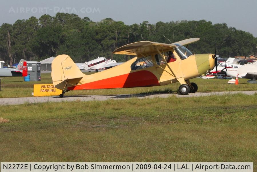 N2272E, 1946 Aeronca 7AC Champion C/N 7AC-5846, Departing Sun N Fun 2009 - Lakeland, Florida