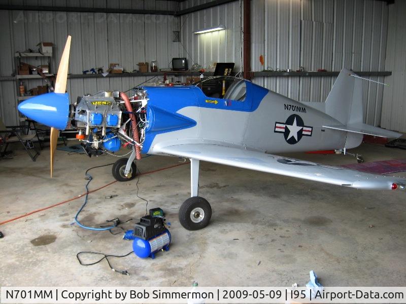 N701MM, Bushby Midget Mustang M-1 C/N M-I-2184, Nearing completion and first flight at Kenton, Ohio