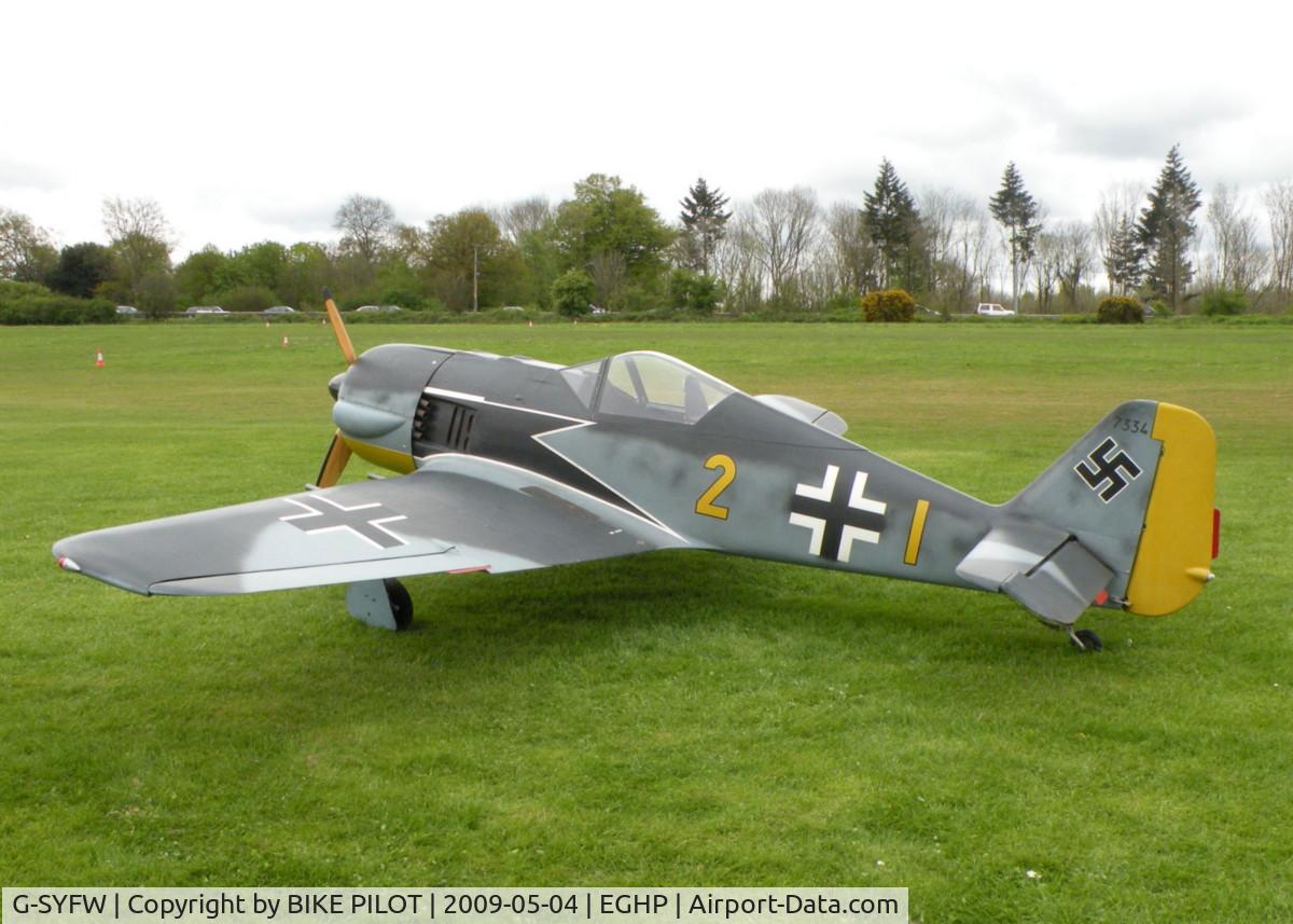 G-SYFW, 1984 WAR Focke-Wulf 190 C/N PFA 081-10584, CONVINCING SCALE REPLICA OF THE FW 190