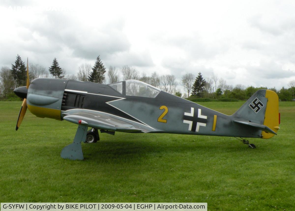 G-SYFW, 1984 WAR Focke-Wulf 190 C/N PFA 081-10584, NICE TO SEE THIS FW 190 REPLICA