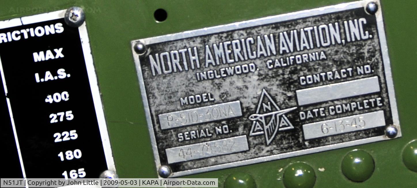 N51JT, 1946 North American P-51D Mustang C/N 122-41122 (44-74582), I have made many attempts to get A-D to correct it's aircraft data on this plane, giving it one more chance with back-up evidence