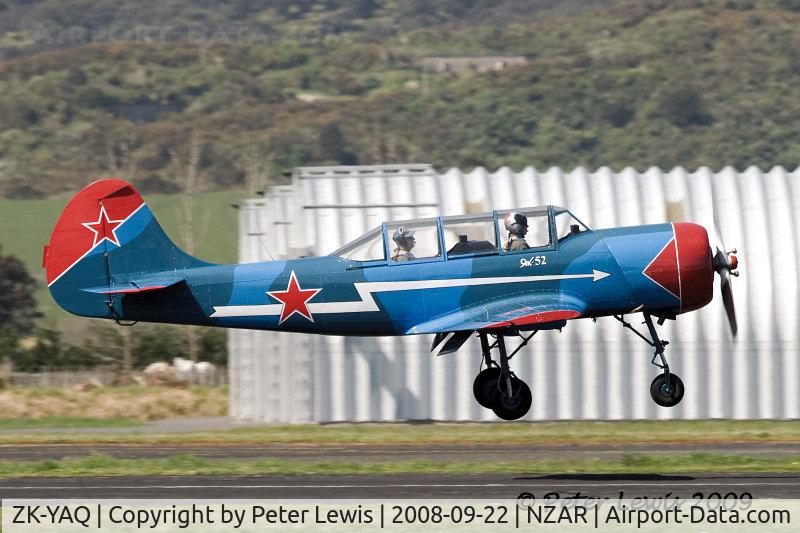 ZK-YAQ, Bacau Yak-52 C/N 844515, Russian Aero Adventures Ltd., Papakura