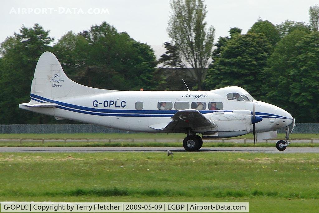 G-OPLC, 1948 De Havilland DH-104 Dove 8 C/N 04212, 1948 Mayfair Dove giving pleasure flights at Kemble on Great Vintage Flying Weekend