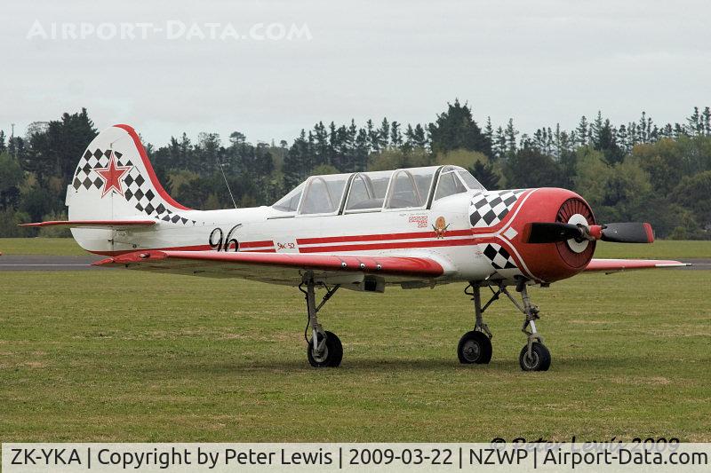 ZK-YKA, Yakovlev Yak-52 C/N 9611907, P J Meadows, Tauranga