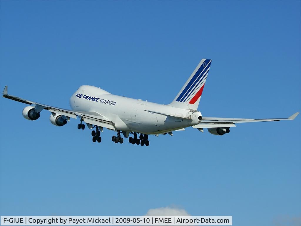 F-GIUE, 2005 Boeing 747-428F/ER/SCD C/N 33097, Taking off from rwy 12 to FMMI