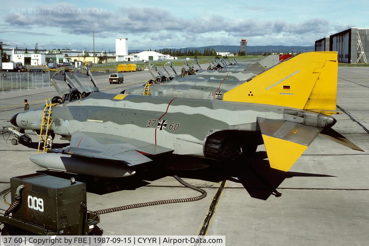 37 60, 1972 McDonnell Douglas F-4F Phantom II C/N 4496, flightline scene at Goose Bay