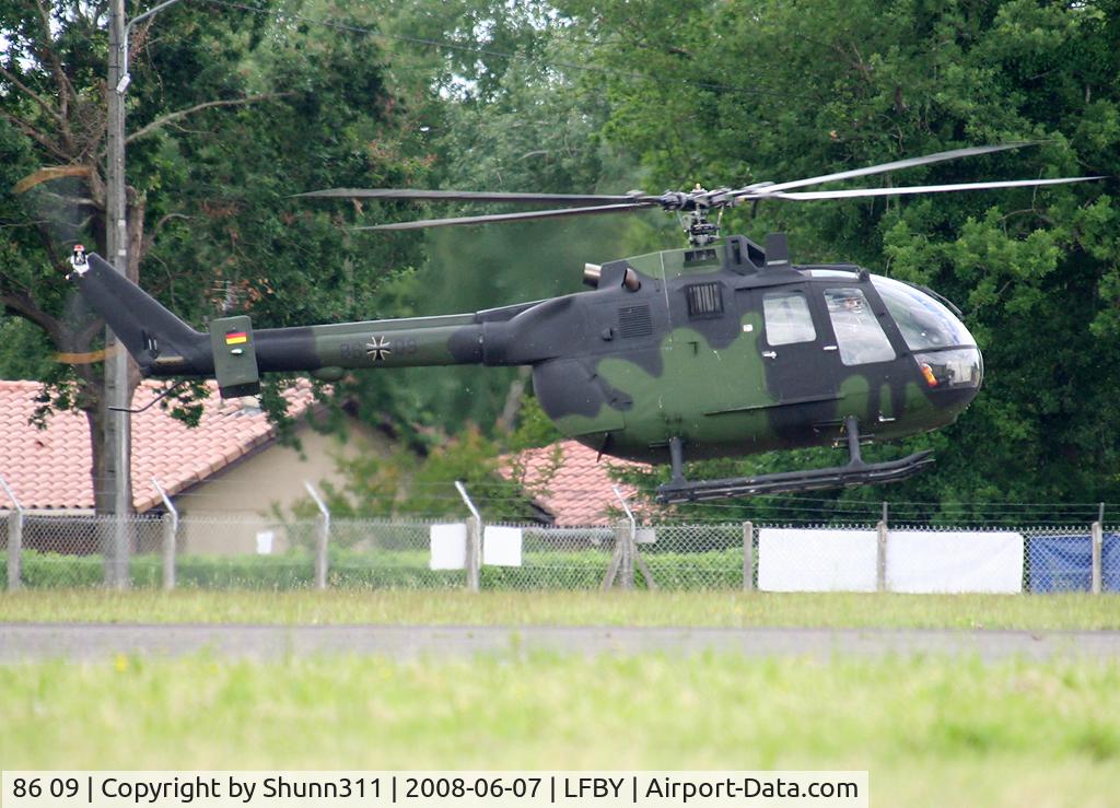 86 09, MBB Bo.105P C/N 6009, Used as demo aircraft during LFBY Open Day 2008
