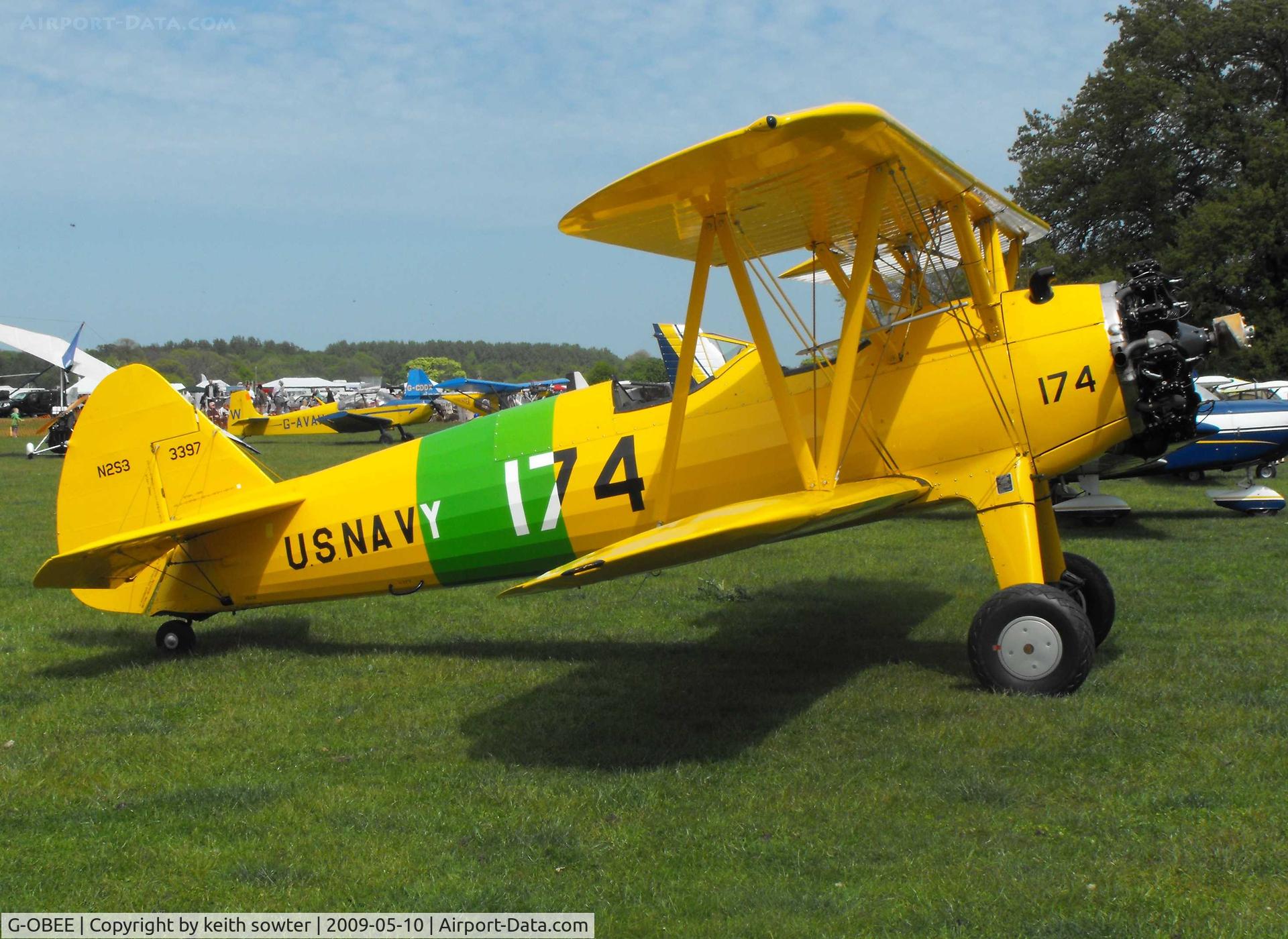 G-OBEE, 1941 Boeing A75N1 C/N 75-1174, Attending the Annual Wings and Wheels event at Henham Park Suffolk