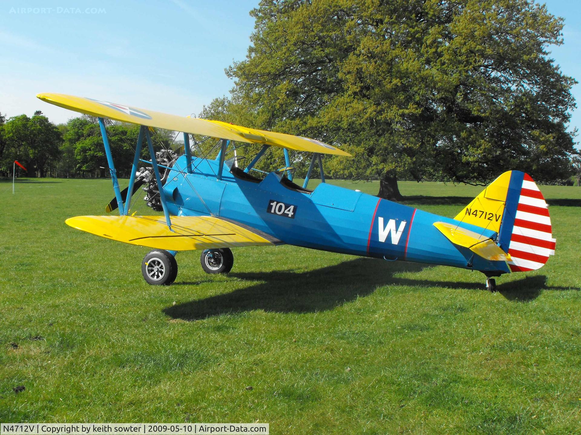 N4712V, 1949 Boeing E75 C/N 75-5094, Attending the Annual Wings and Wheels event at Henham Park Suffolk