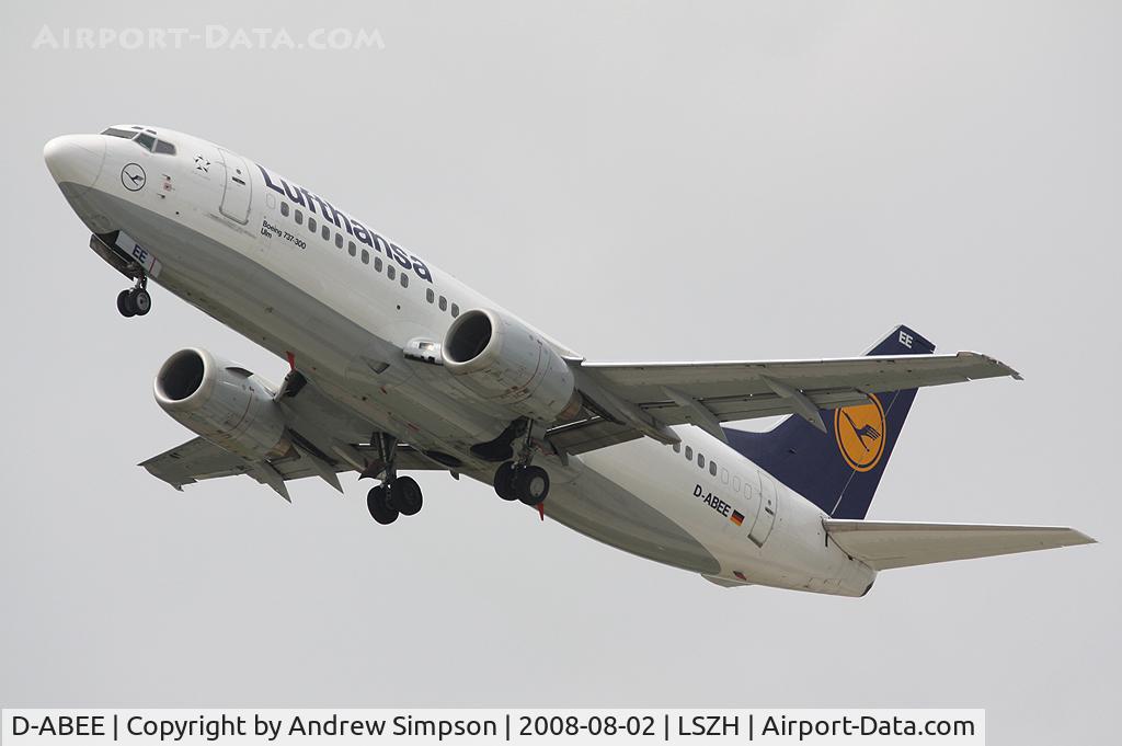 D-ABEE, 1991 Boeing 737-330 C/N 25216, At Zurich.