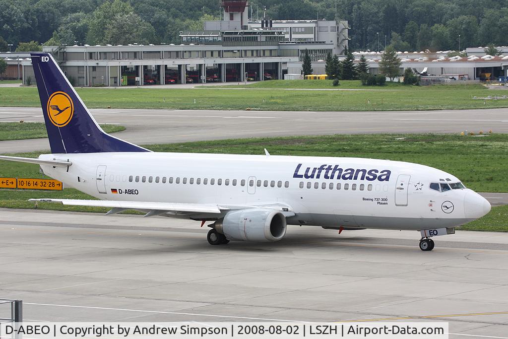 D-ABEO, 1991 Boeing 737-330 C/N 26429, At Zurich.