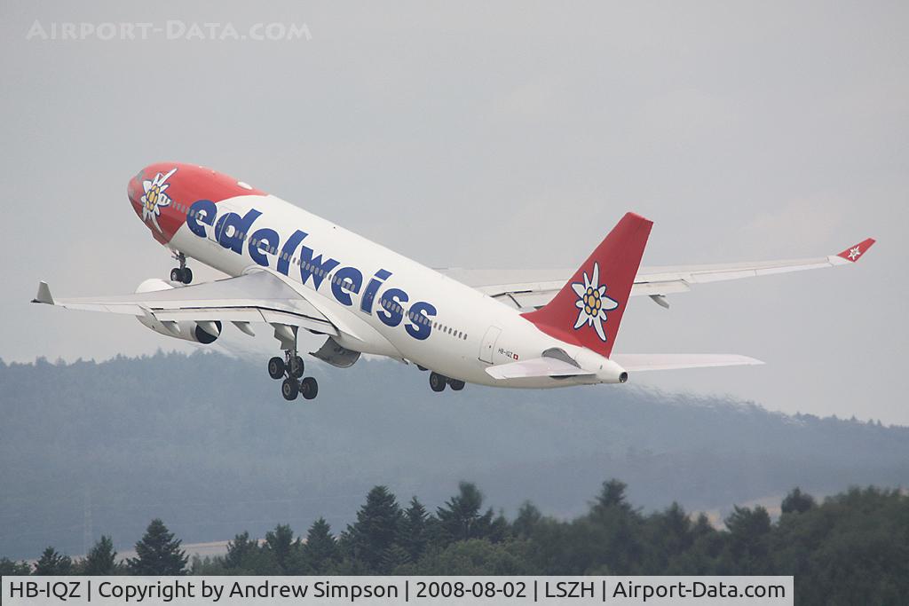 HB-IQZ, 2000 Airbus A330-243 C/N 369, Departing Zurich.