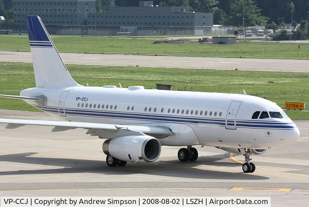 VP-CCJ, 2005 Airbus A319-133 C/N 2421, At Zurich.
