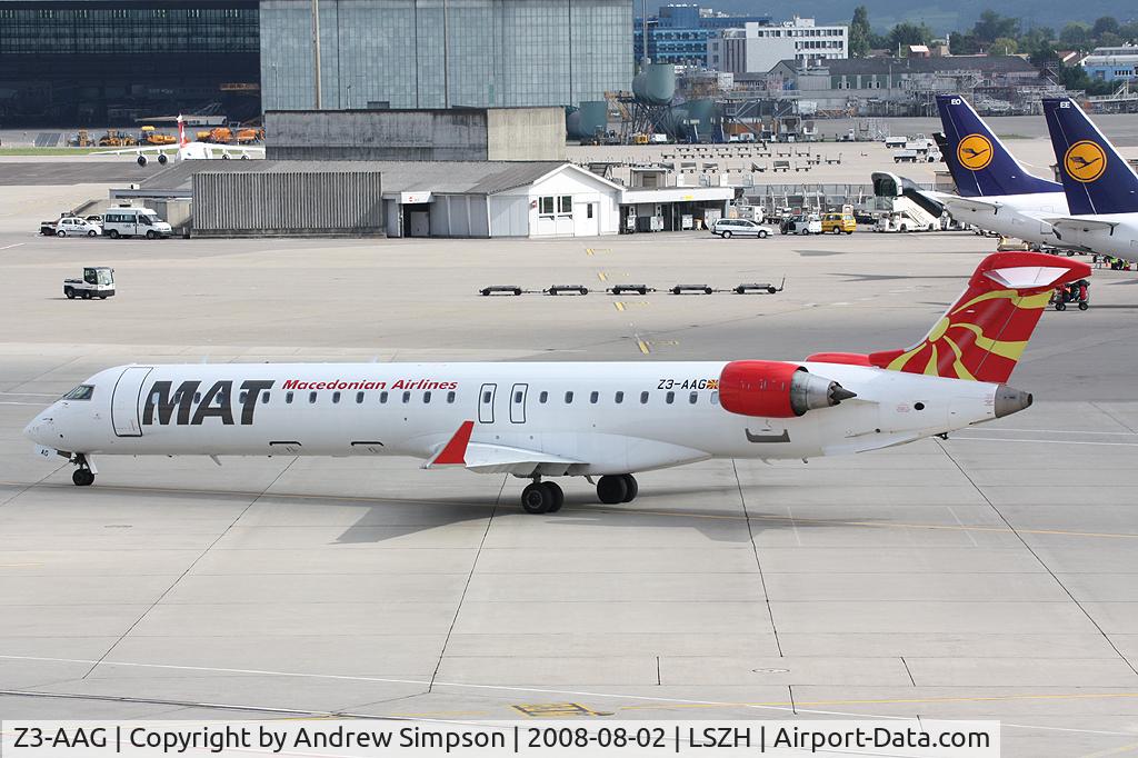 Z3-AAG, 2001 Bombardier CRJ-900LR (CL-600-2D24) C/N 15001, At Zurich.
