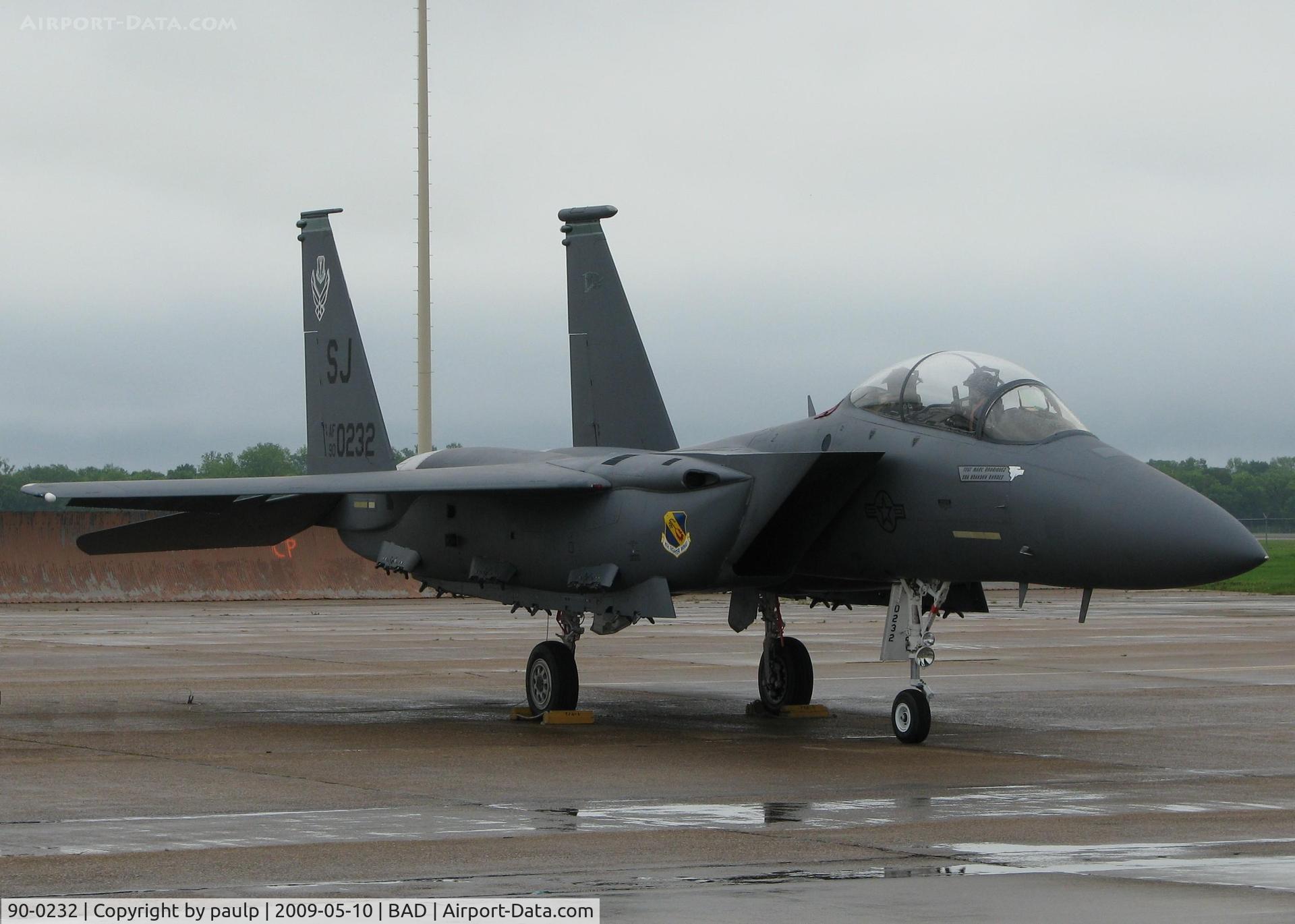 90-0232, 1990 McDonnell Douglas F-15E Strike Eagle C/N 1161/E134, One of the F-15 solo performers at the Defenders of Liberty Airshow 2009 at Barksdale Air Force Base, Louisiana.