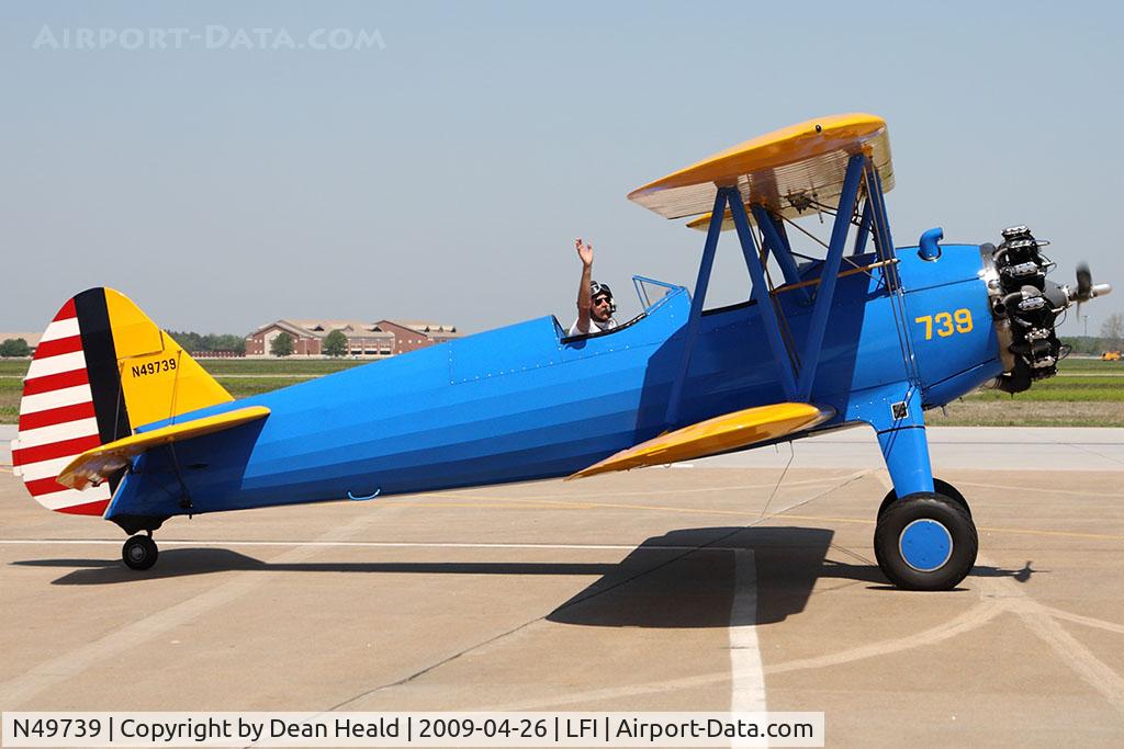 N49739, 1943 Boeing A75N1(PT17) C/N 75-4462, John Mohr in his 1943 Boeing A75N1 (PT-17) 