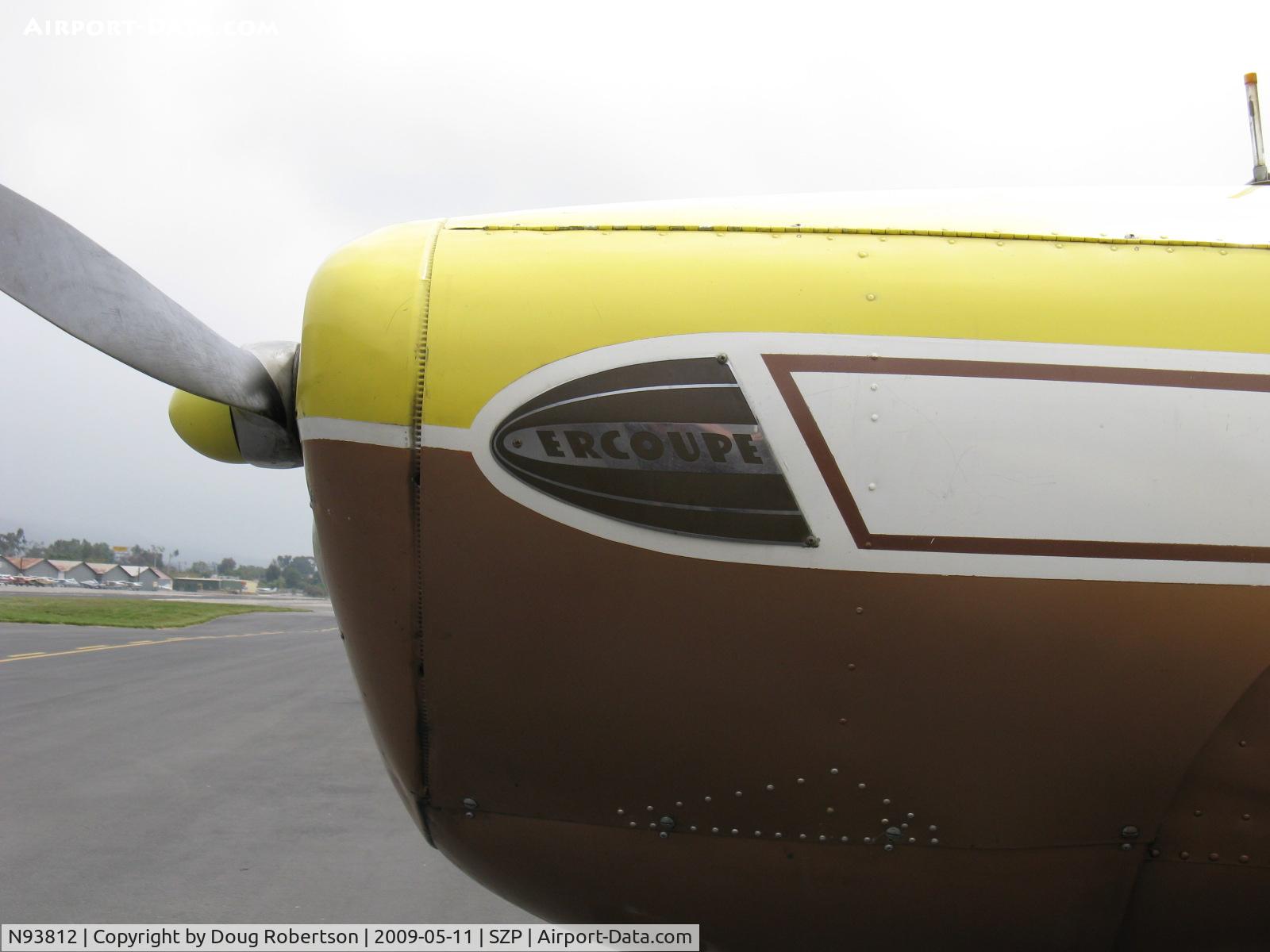 N93812, 1946 Erco 415C Ercoupe C/N 1135, 1946 ERCO Ercoupe 415-C, Continental A&C75 75 Hp, cowl logo-rare to see these intact on a 415-C.
