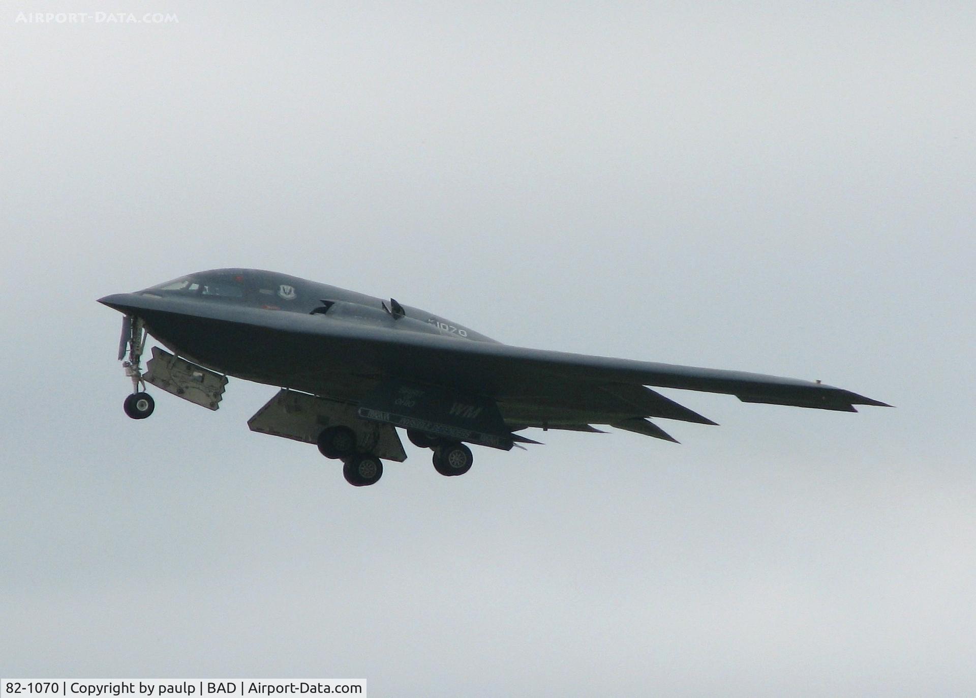 82-1070, 1982 Northrop Grumman B-2A Spirit C/N 1005/AV-5, Taking off from Barksdale Air Force Base on day two of the Defenders of Liberty Airshow 2009.