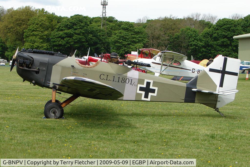 G-BNPV, 1988 Bowers Fly Baby 1A C/N PFA 016-11120, Bowers Fly Baby at Kemble on Great Vintage Flying Weekend