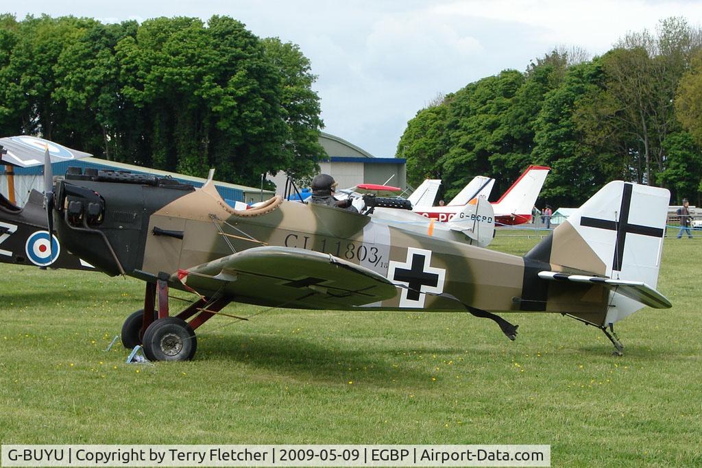 G-BUYU, 1995 Bowers Fly Baby 1A C/N PFA 016-12222, Bowers Fly Baby at Kemble on Great Vintage Flying Weekend