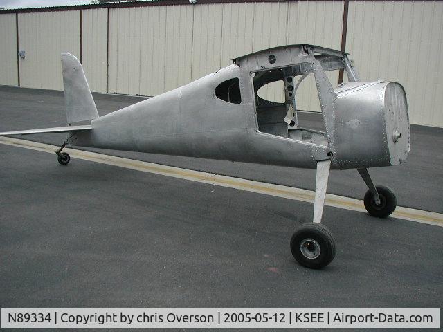 N89334, 1946 Cessna 140 C/N 8362, 89334 underrestoration San Deigo Cal