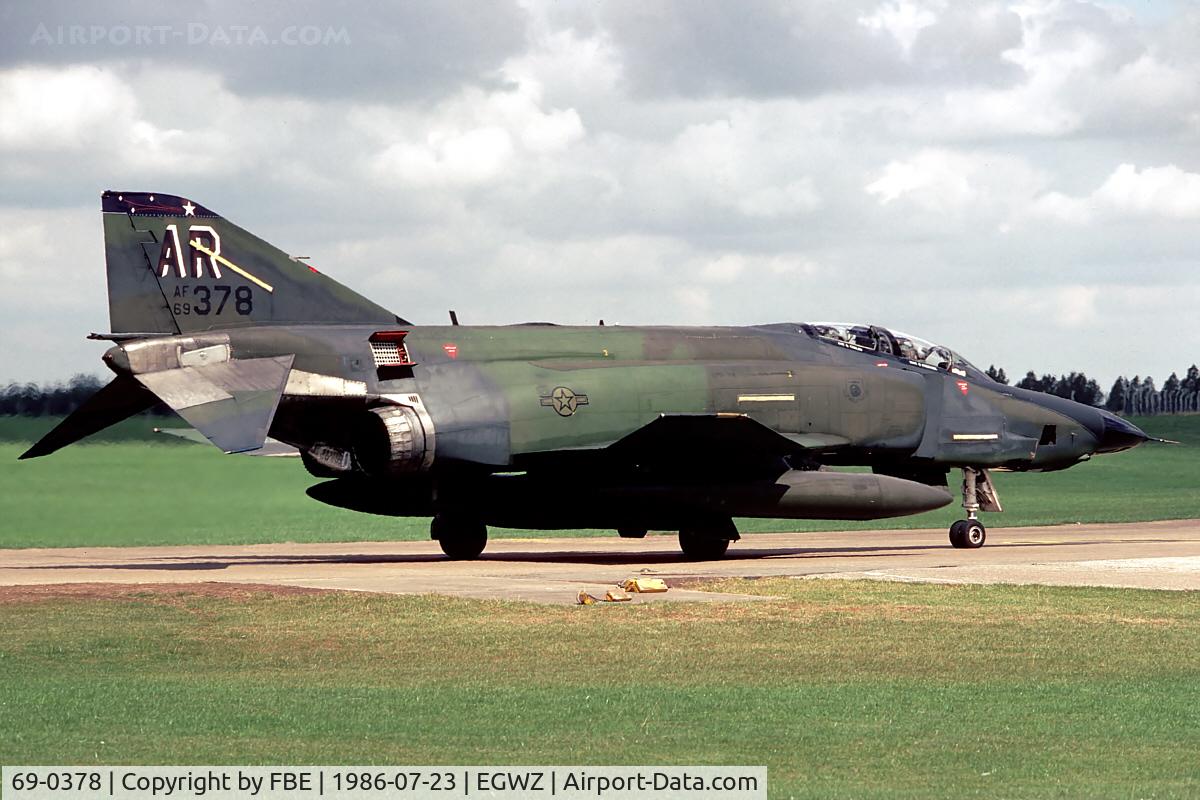 69-0378, 1969 McDonnell Douglas RF-4C Phantom II C/N 3973, 10th TRW RF-4C at RAF Alconbury