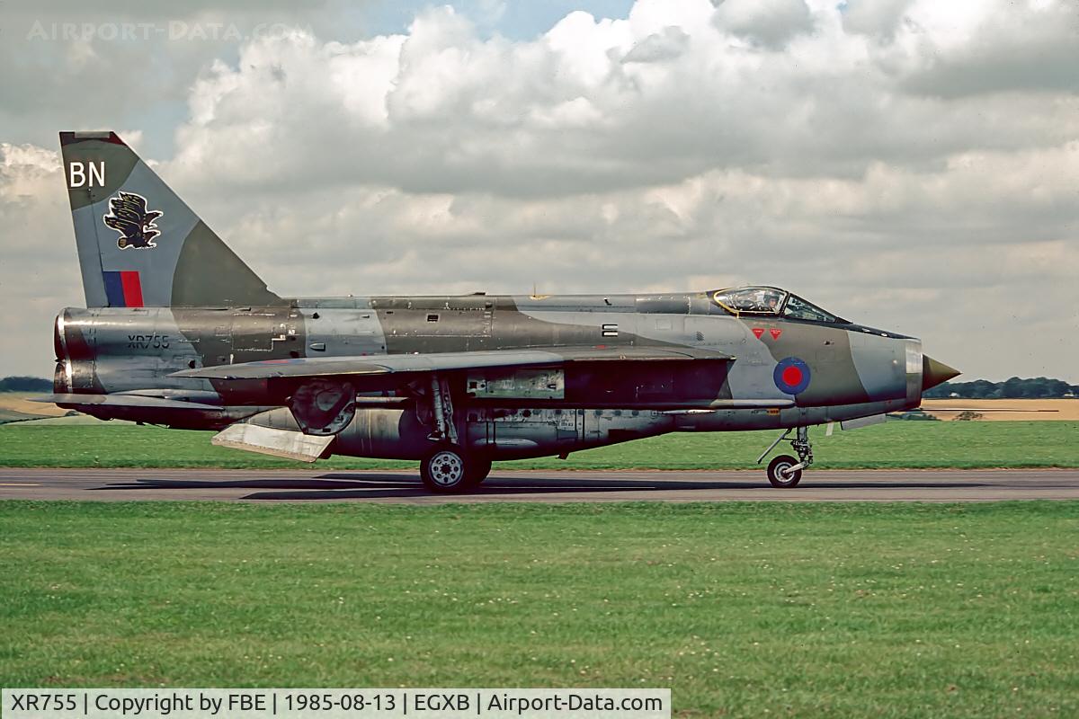 XR755, English Electric Lightning F.6 C/N 95220, daily scene RAF Binbrook