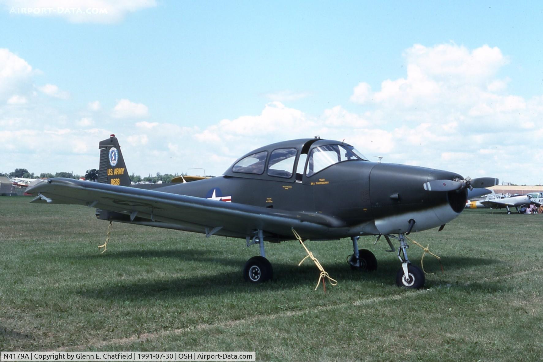 N4179A, 1948 Ryan Navion A C/N NAV-4-1628, An older photo, no nose art.  At the EAA fly-in