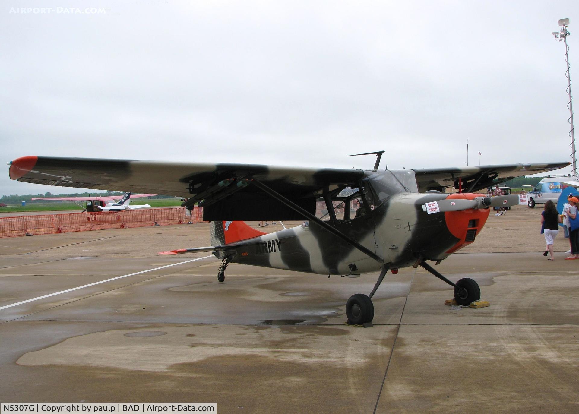 N5307G, 1951 Cessna 305A C/N 22372, At the Defenders of Liberty Airshow 2009 at Barksdale Air Force Base, Louisiana.