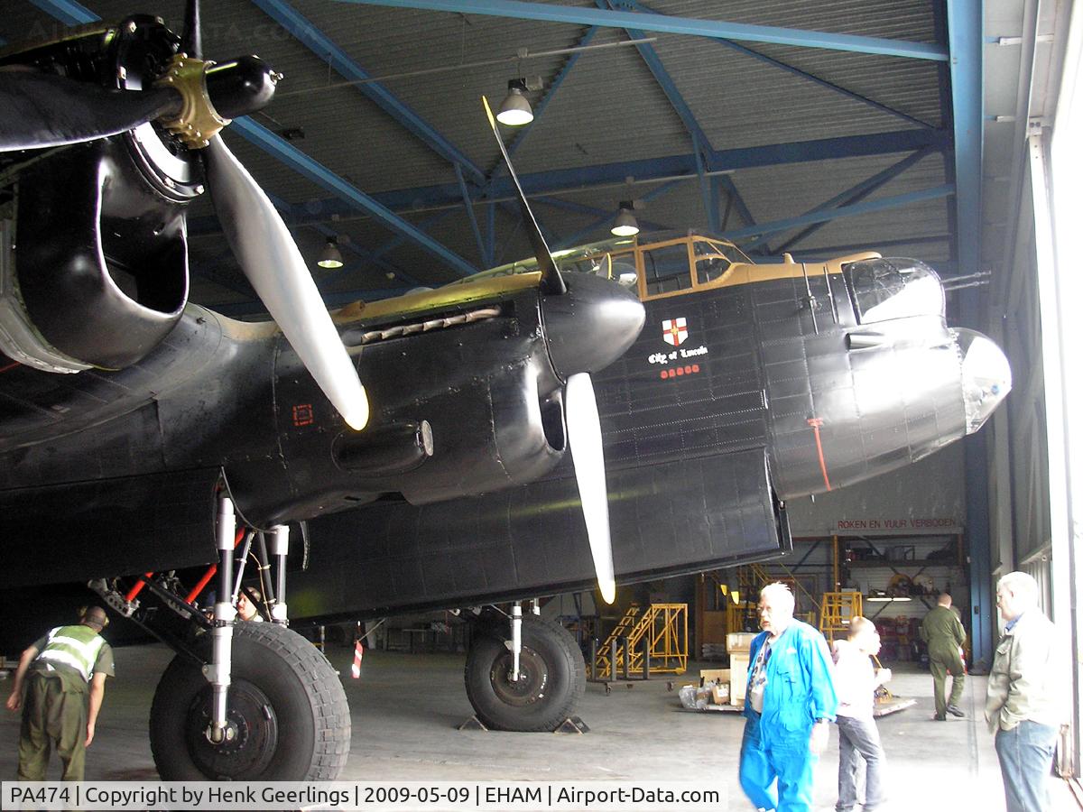 PA474, 1945 Avro 683 Lancaster B1 C/N VACH0052/D2973, In hangar ,Due to engine change ,  at Schiphol East