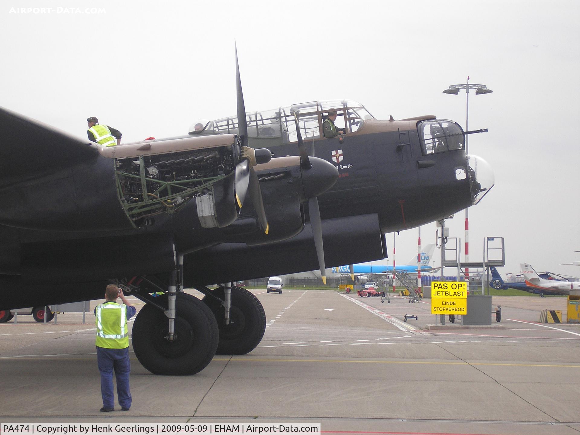 PA474, 1945 Avro 683 Lancaster B1 C/N VACH0052/D2973, In hangar ,due to engine change ,  at Schiphol East