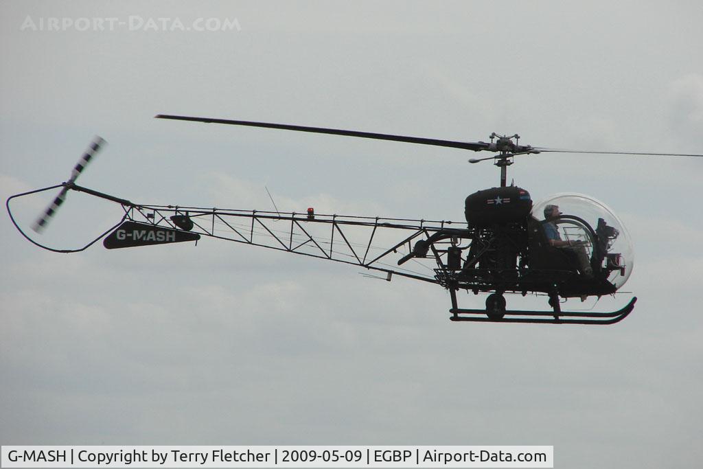 G-MASH, 1969 Westland AB-47G-4A C/N WA725, Visiting Westland Bell 47G-4A at Kemble on Great Vintage Flying Weekend
