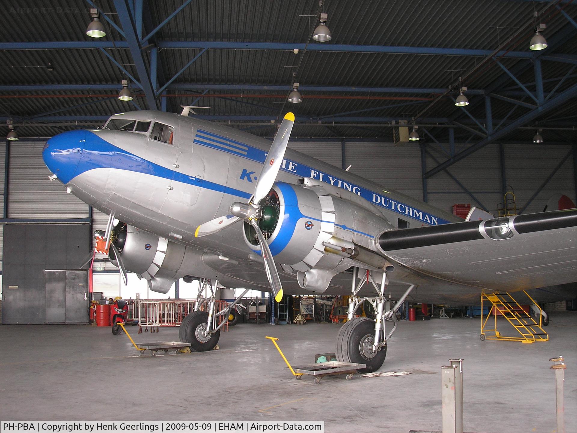 PH-PBA, 1943 Douglas DC-3C-S1C3G (C-47A-75-DL) C/N 19434, DDA  Classic Airlines , in hangar at Schiphol - East
