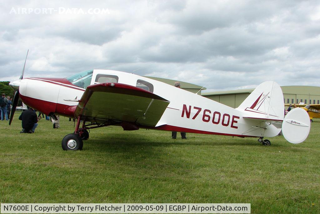 N7600E, 1958 Bellanca 14-19-2 Cruisair Senior C/N 4102, 1958 Bellanca at Kemble on Great Vintage Flying Weekend