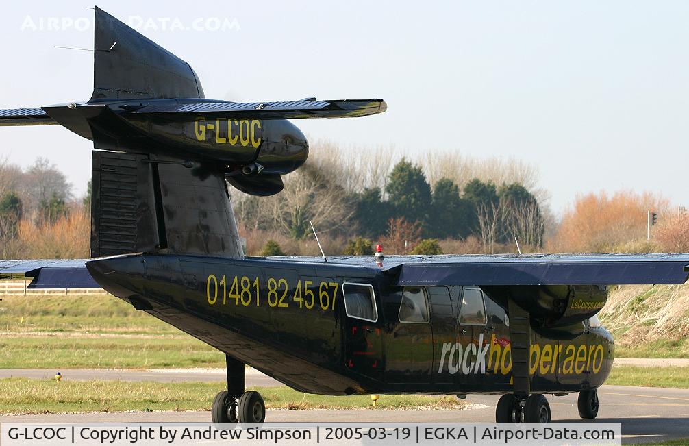 G-LCOC, 1974 Britten-Norman BN-2A Mk.III-2 Trislander C/N 366, About to depart Shoreham.