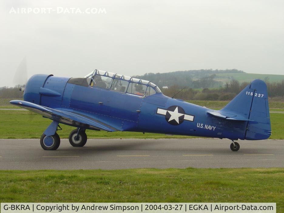 G-BKRA, 1951 North American T-6G Texan C/N 188-90, About to depart Shoreham.